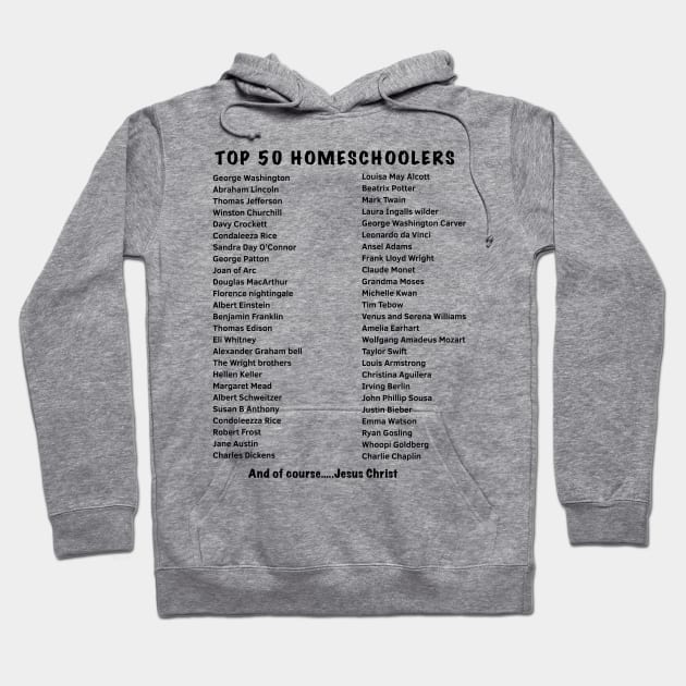 Top 50 Homeschoolers Hoodie by Making Faces Caricatures